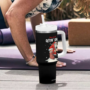Funny Santa Christmas Tumbler With Handle You Are Not Getting Shit TS14 Print Your Wear