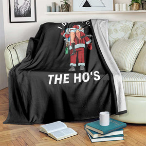 Funny Santa Christmas Throw Blanket I Do It For The Ho Ho Ho TS14 Print Your Wear