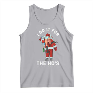 Funny Santa Christmas Tank Top I Do It For The Ho Ho Ho TS14 Athletic Heather Print Your Wear