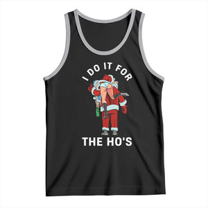 Funny Santa Christmas Tank Top I Do It For The Ho Ho Ho TS14 Black Athletic Heather Print Your Wear