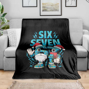 67 Six Seven Christmas Throw Blanket Funny Italian Brainrot Meme TS14 Print Your Wear