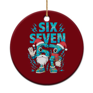 67 Six Seven Christmas Ceramic Ornament Funny Italian Brainrot Meme TS14 1pc Red Print Your Wear