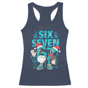 67 Six Seven Christmas Racerback Tank Top Funny Italian Brainrot Meme TS14 Navy Print Your Wear