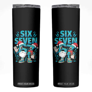 67 Six Seven Christmas Skinny Tumbler Funny Italian Brainrot Meme TS14 Black Print Your Wear