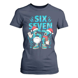 67 Six Seven Christmas T Shirt For Women Funny Italian Brainrot Meme TS14 Navy Print Your Wear