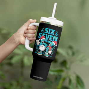 67 Six Seven Christmas Tumbler With Handle Funny Italian Brainrot Meme TS14 Print Your Wear