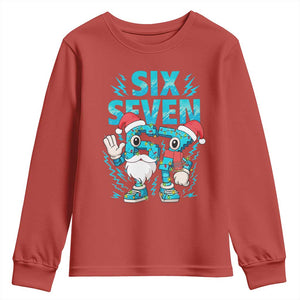 67 Six Seven Christmas Youth Sweatshirt Funny Italian Brainrot Meme TS14 Red Print Your Wear