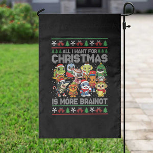 Italian Brainrot Christmas Meme Garden Flag All I Want For Xmas Is More Brainot TS14 Print Your Wear