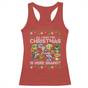 Italian Brainrot Christmas Meme Racerback Tank Top All I Want For Xmas Is More Brainot TS14 Red Print Your Wear