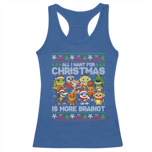 Italian Brainrot Christmas Meme Racerback Tank Top All I Want For Xmas Is More Brainot TS14 Royal Blue Print Your Wear