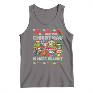 Italian Brainrot Christmas Meme Tank Top All I Want For Xmas Is More Brainot TS14 Deep Heather Print Your Wear