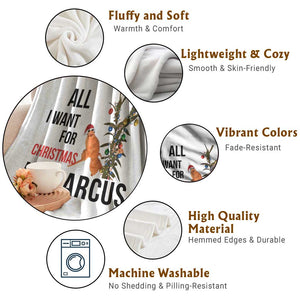 Marcus The Worm Robert Meme Throw Blanket All I Want For Christmas Is Marcus TS14 Print Your Wear