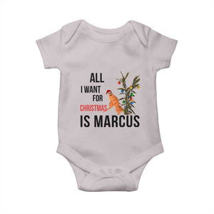 Marcus The Worm Robert Meme Baby Onesie All I Want For Christmas Is Marcus TS14 Ice Gray Print Your Wear