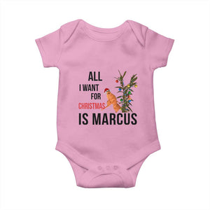Marcus The Worm Robert Meme Baby Onesie All I Want For Christmas Is Marcus TS14 Light Pink Print Your Wear
