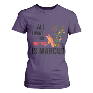 Marcus The Worm Robert Meme T Shirt For Women All I Want For Christmas Is Marcus TS14 Purple Print Your Wear