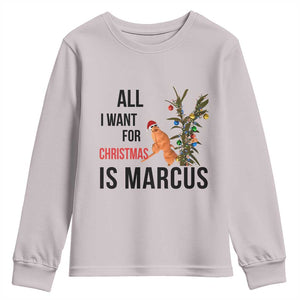 Marcus The Worm Robert Meme Youth Sweatshirt All I Want For Christmas Is Marcus TS14 Ice Gray Print Your Wear