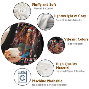 Italian Brainrot Christmas Meme Throw Blanket It Is My Birthday TS14 Print Your Wear