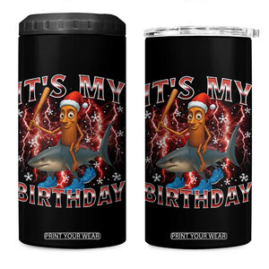 Italian Brainrot Christmas Meme 4 in 1 Can Cooler Tumbler It Is My Birthday TS14 One Size: 16 oz Black Print Your Wear