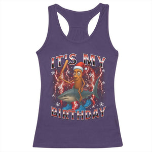Italian Brainrot Christmas Meme Racerback Tank Top It Is My Birthday TS14 Purple Print Your Wear