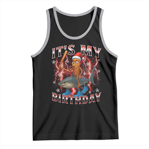 Italian Brainrot Christmas Meme Tank Top It Is My Birthday TS14 Black Athletic Heather Print Your Wear