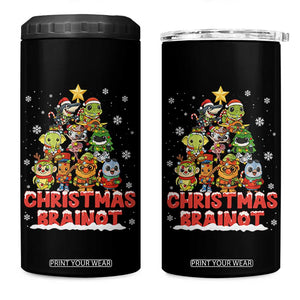 Italian Brainrot Christmas Tree Meme 4 in 1 Can Cooler Tumbler TS14 One Size: 16 oz Black Print Your Wear