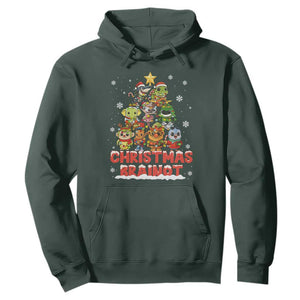 Italian Brainrot Christmas Tree Meme Hoodie TS14 Dark Forest Green Print Your Wear