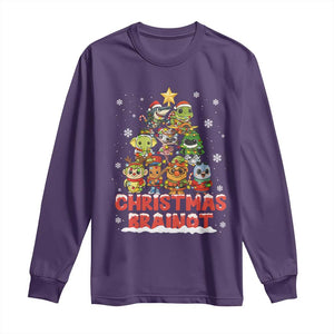 Italian Brainrot Christmas Tree Meme Long Sleeve Shirt TS14 Purple Print Your Wear