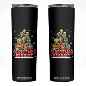 Italian Brainrot Christmas Tree Meme Skinny Tumbler TS14 Black Print Your Wear