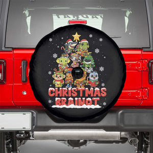 Italian Brainrot Christmas Tree Meme Spare Tire Cover TS14 Black Print Your Wear