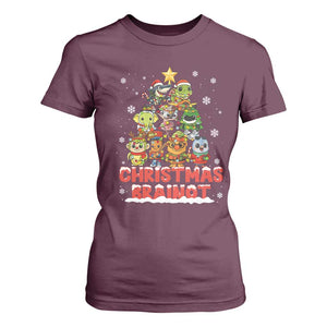 Italian Brainrot Christmas Tree Meme T Shirt For Women TS14 Maroon Print Your Wear