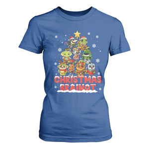 Italian Brainrot Christmas Tree Meme T Shirt For Women TS14 Royal Blue Print Your Wear