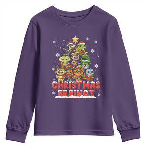 Italian Brainrot Christmas Tree Meme Youth Sweatshirt TS14 Purple Print Your Wear
