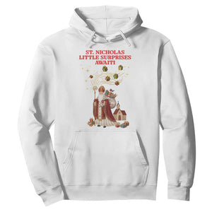 Saint Nicholas Santa Claus Christmas Hoodie Little Surprises Awaiti TS14 White Print Your Wear