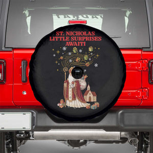 Saint Nicholas Santa Claus Christmas Spare Tire Cover Little Surprises Awaiti TS14 Black Print Your Wear