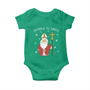 Saint Nicholas Catholic Christmas Baby Onesie TS14 Irish Green Print Your Wear