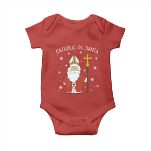 Saint Nicholas Catholic Christmas Baby Onesie TS14 Red Print Your Wear