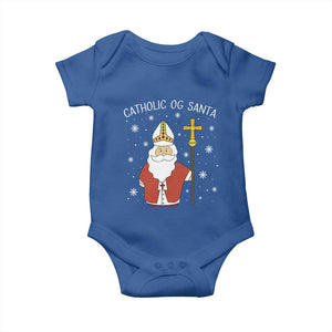 Saint Nicholas Catholic Christmas Baby Onesie TS14 Royal Blue Print Your Wear