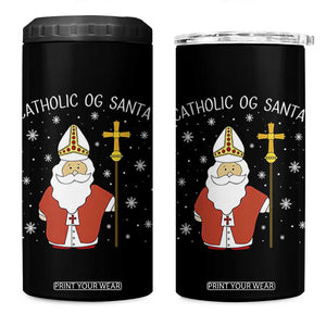 Saint Nicholas Catholic Christmas 4 in 1 Can Cooler Tumbler TS14 One Size: 16 oz Black Print Your Wear