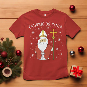 Saint Nicholas Catholic Christmas T Shirt TS14 Red Print Your Wear