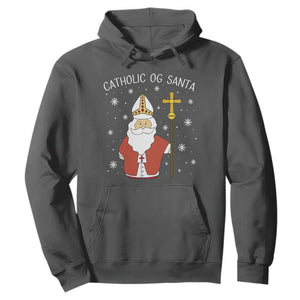 Saint Nicholas Catholic Christmas Hoodie TS14 Dark Heather Print Your Wear