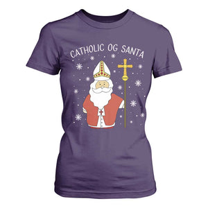 Saint Nicholas Catholic Christmas T Shirt For Women TS14 Purple Print Your Wear