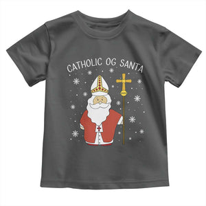 Saint Nicholas Catholic Christmas Toddler T Shirt TS14 Dark Heather Print Your Wear