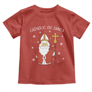 Saint Nicholas Catholic Christmas Toddler T Shirt TS14 Red Print Your Wear
