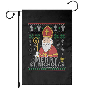Saint Nicholas Santa Claus Christmas Garden Flag TS14 Black Print Your Wear