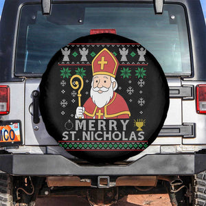 Saint Nicholas Santa Claus Christmas Spare Tire Cover TS14 No hole Black Print Your Wear