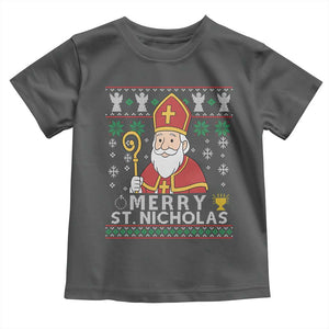 Saint Nicholas Santa Claus Christmas Toddler T Shirt TS14 Dark Heather Print Your Wear