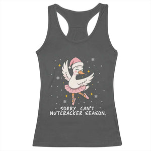Nutcracker Goose Ballet Christmas Racerback Tank Top TS14 Dark Heather Print Your Wear