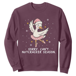 Nutcracker Goose Ballet Christmas Sweatshirt TS14 Maroon Print Your Wear