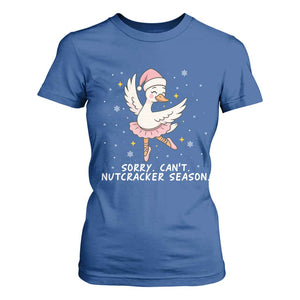 Nutcracker Goose Ballet Christmas T Shirt For Women TS14 Royal Blue Print Your Wear