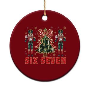 67 Six Seven Nutcracker Christmas Meme Ceramic Ornament TS14 1pc Red Print Your Wear
